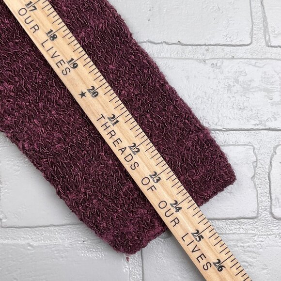 Crazy Horse Cardigan Womens Small Purple Floral Texture Quilt Nylon Sweater VTG - Picture 9 of 12